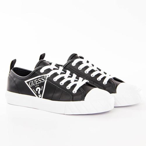 Basket Guess Original Triangle Logo B&w Femme Noir - 37