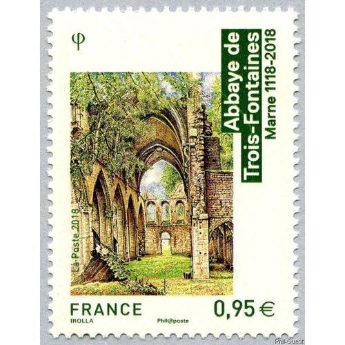 France 2018, Très Beau Timbre Neuf** Luxe Yvert 5242, Abbaye De Trois-Fontaines - Marne, 1118-2018.