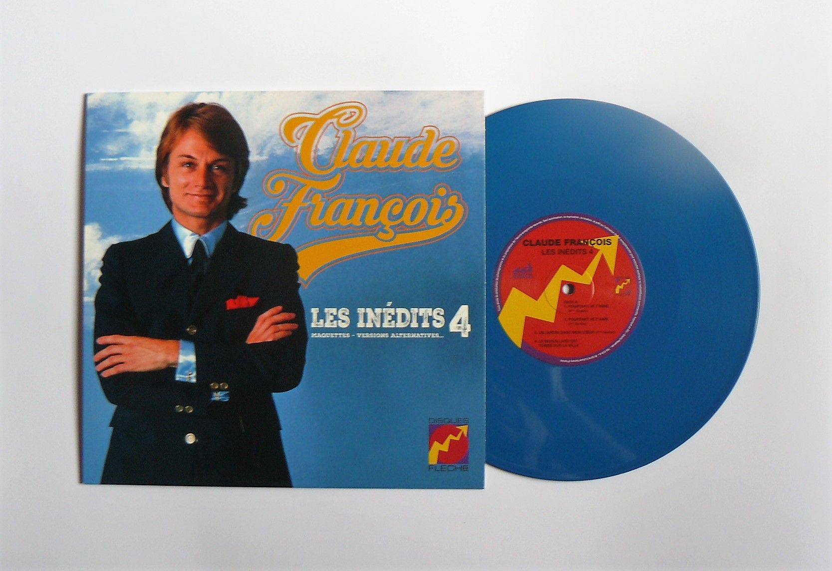 25cm Les Inédits De Claude François N°4 - Vinyle Bleu - Flèche - Édition Limitée