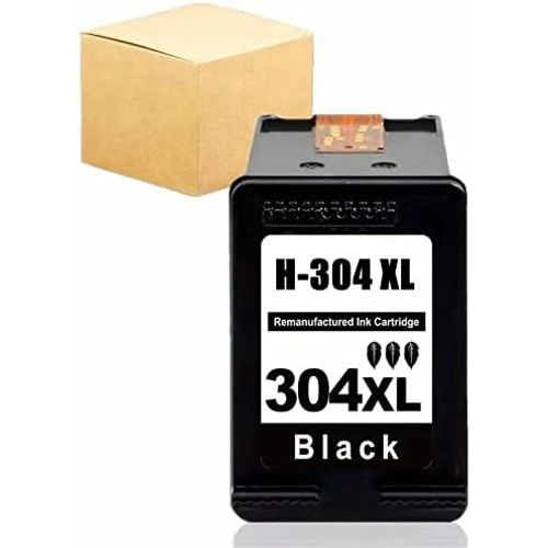 304 XL reconditionnée pour HP 304 304 XL Cartouche HP 304 Encre HP 304 XL dencre HP 304 pour HP Deskjet 2620 2622 2630 Envy 5010 5020(1 Noir)