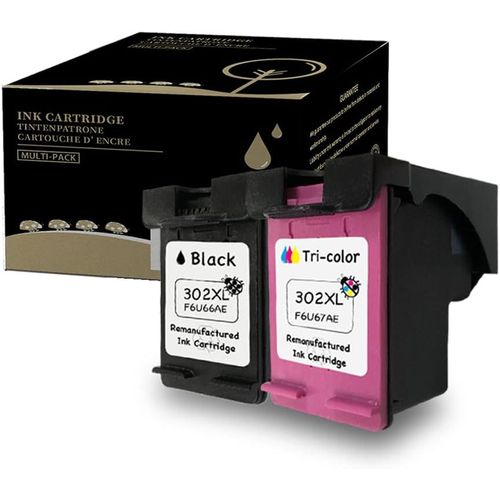 Lot de 2 Cartouches d'encre Compatible avec HP 302XL Cartouch 302 pour HP Deskjet 2130 2132 3630 3633 3639 3830 HP Envy 4512 4516 4520 4522 4523 4525 Officejet 3830 3832 3835 4652 4654 4656 5230