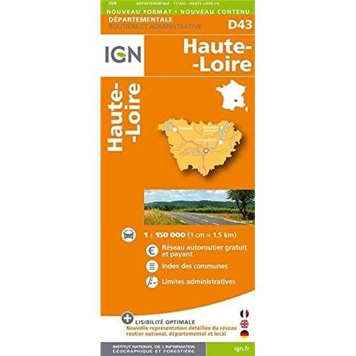 Haute-Loire Dép 43 (Ign Map)