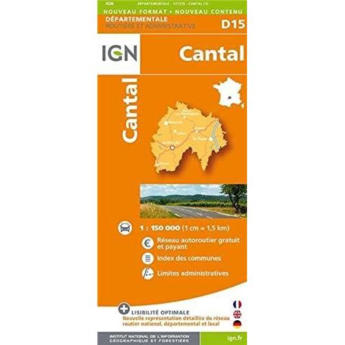 Cantal Dép 15 (Ign Map)