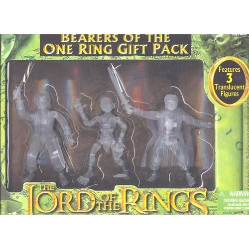 Seigneur Des Anneaux  - Bearers Of The One Ring Gift Pack  - 3 Figurines  Translucides - Prologue Bilbo, Gollum And Twilight Frodo