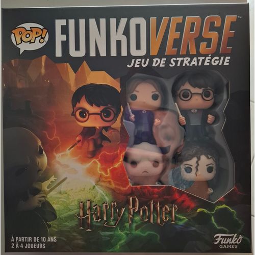 Pop ! Funkoverse - Harry Potter - Comprend 4 Mini Funko Pop! Harry Potter : Harry Potter, Hermione, Bellatrix Lestrange Et Voldemort - Jeu De Stratégie
