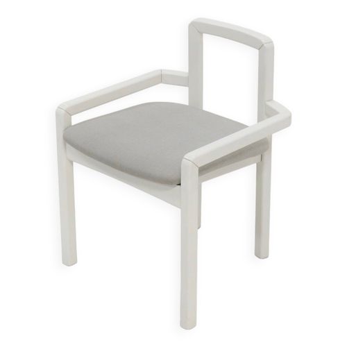 Chaise Daposappoint Moderne Posy En Bois Laqu Blanc Annes 1980 Blanc