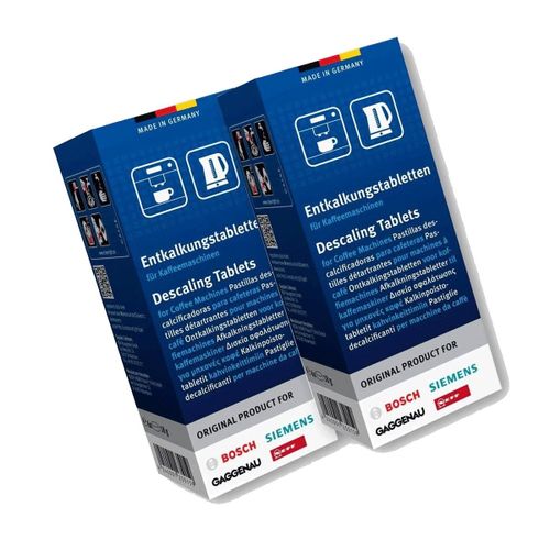 Lot de 2 boites de 6 pastilles détartrantes TASSIMO d'origine Cafetière Expresso (00311556 00311864 SIEMENS DELONGHI BOSCH NEFF)