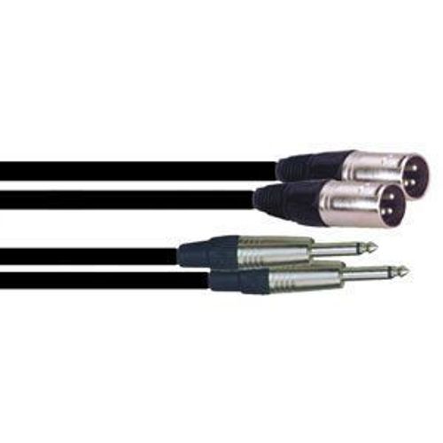 Power Acoustics Cab 2111 - Câble 3m - XLR 3 PIN Mâle - JACK MONO Mâle