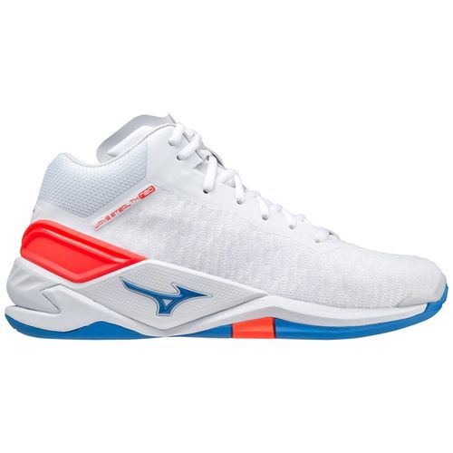 Chaussures Mizuno Wave Stealth Neo Mid Blanc Rouge Bleu