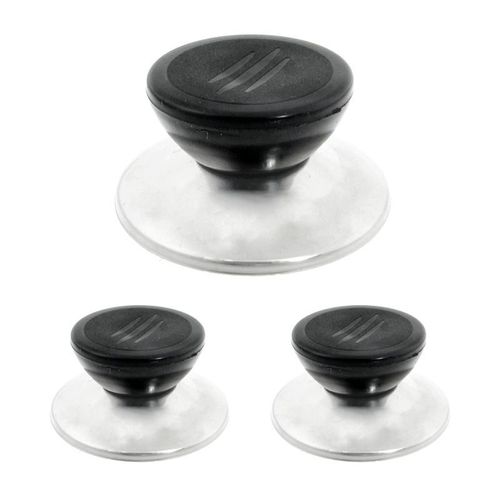 Couvercle de Pot de bouilloire de remplacement, ustensiles de cuisine 3 pièces, bouton en plastique noir