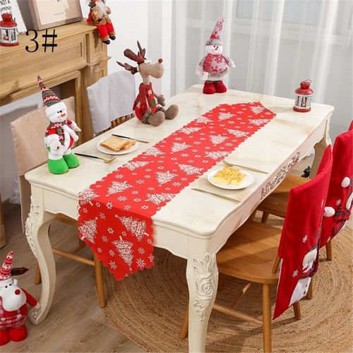 Chemin De Table De Bureau En Forme D'élan, Bonhomme De Neige, Décorations Pour La Maison, Cadeau De Noël, 2022