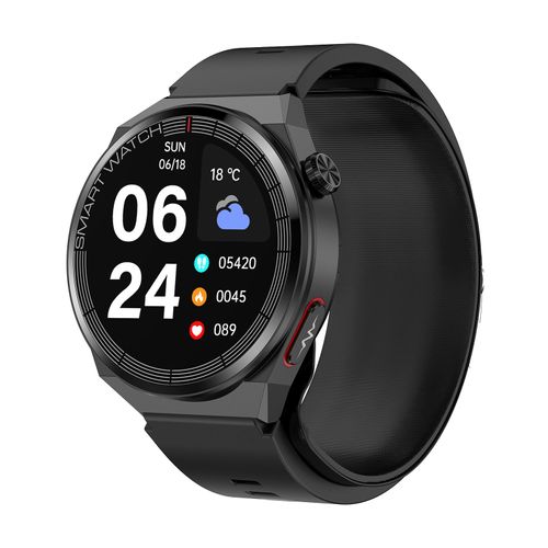 Montre Intelligente, Électrocardiogramme Ecg, Tension Artérielle, Fréquence Cardiaque, Oxygène Dans Le Sang Le Noir