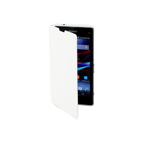 Muvit Easy Folio Seeaf0002 - Coque De Protection Pour Téléphone Portable - Blanc - Pour Sony Xperia Z1 Compact