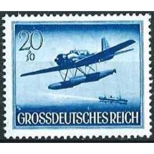 Allemagne, 3ème Reich 1944, Très Beau Timbre Neuf** Luxe Yvert 800, Journée Des Héros, 2ème Série, Hydravion "Arado" -