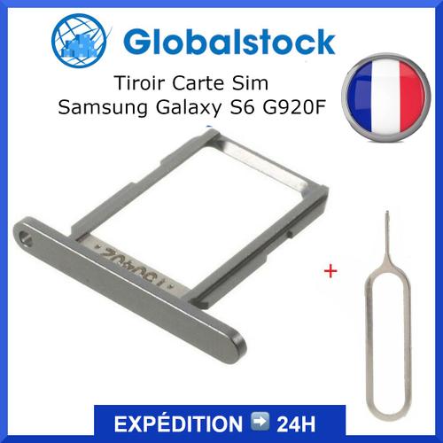 Tiroir Carte Sim Gris Pour Samsung Galaxy S6 G920f G920 + Ejecteur