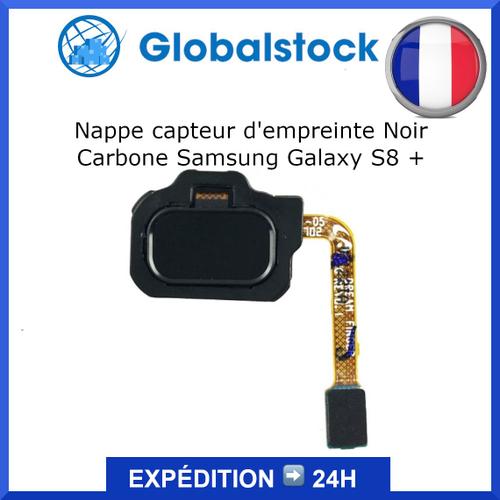 Nappe Capteur D'empreinte Noir Carbone Pour Samsung Galaxy S8 +