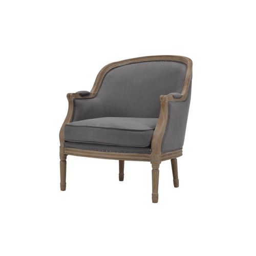 Fauteuil En Lin Alienor - Gris