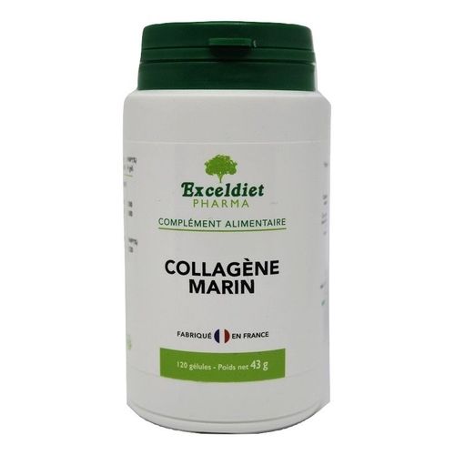 Collagène Marin | Sélénium | Vitamine C | Vitamine E | Soin De La Peau | Santé Des Cartilages | 120 Gélules | Fabriqué En France 