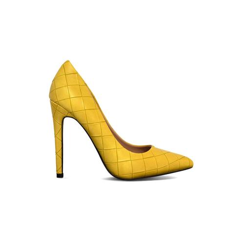 Escarpins Talon Aiguille Taille Femme Jaune