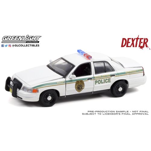 Ford Crown Victoria Police Interceptor Miami Metro Police Departement - Dexter 2001 1/43 Greenlight