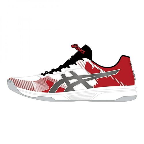 Chaussures Enfant Asics Gelstactic Gs Blanc Gris Foncé
