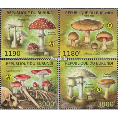 Burundi 2743-2746 (Complète Edition) Neuf Avec Gomme Originale 2012 Toxiques Champignons