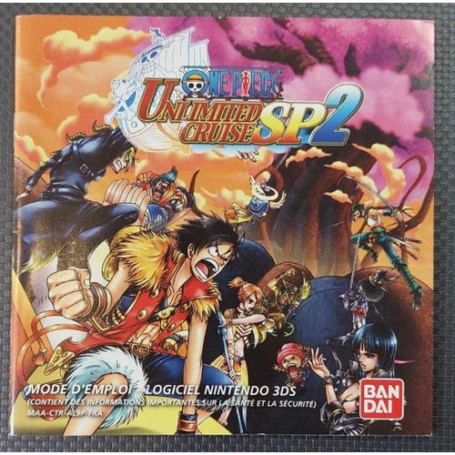 Onepiece Unlimited Cruise Sp 2 - Notice Officielle Nintendo 3ds - Nintendo