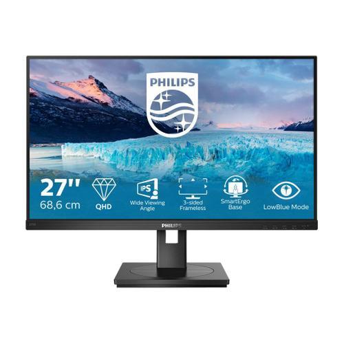 Philips S-line 275S1AE - Écran LED - 27" - 2560 x 1440 QHD @ 75 Hz - IPS - 250 cd/m² - 1000:1 - 4 ms - HDMI, DVI-D, DisplayPort - haut-parleurs - texture noire