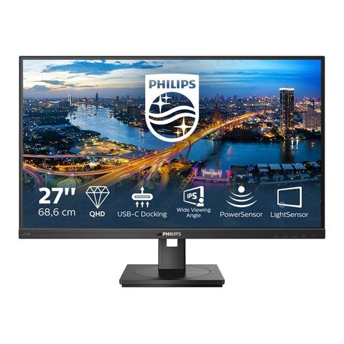 Philips 276B1 - Écran LED - 27" - 2560 x 1440 QHD @ 75 Hz - IPS - 350 cd/m² - 1000:1 - 4 ms - 2xHDMI, DisplayPort, USB-C - haut-parleurs - texture noire