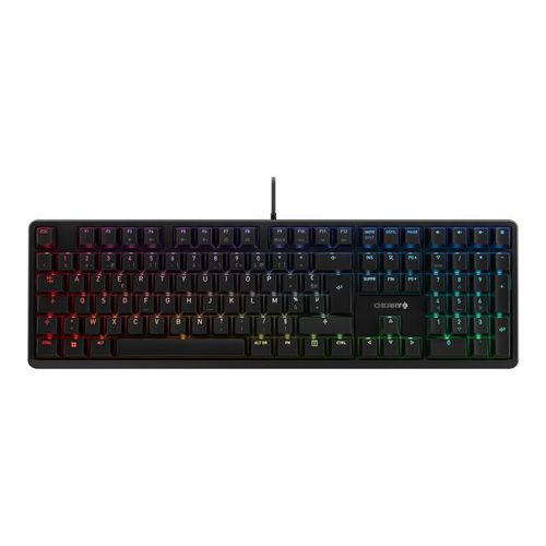 CHERRY G80-3000N RGB - Clavier - rétroéclairé - USB - Français - commutateur : CHERRY MX Silent Red - noir
