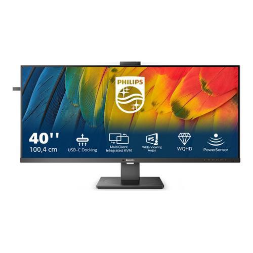 Philips 40B1U5601H - 5000 Series - écran LED - 40" (39.53" visualisable) - 3440 x 1440 UWQHD @ 120 Hz - IPS - 300 cd/m² - 1200:1 - HDR10 - 4 ms - HDMI, DisplayPort, 2xUSB-C - haut-parleurs - noir