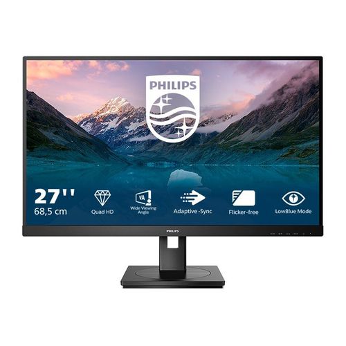 Philips S-line 275S9JML - Écran LED - 27" - 2560 x 1440 QHD @ 75 Hz - VA - 300 cd/m² - 4000:1 - 4 ms - HDMI, DisplayPort - haut-parleurs - noir texturé