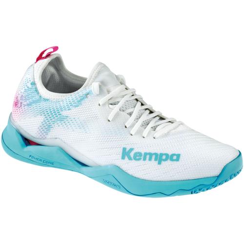 Chaussures Kempa Wing Lite 2.0 Blanc Bleu Aqua