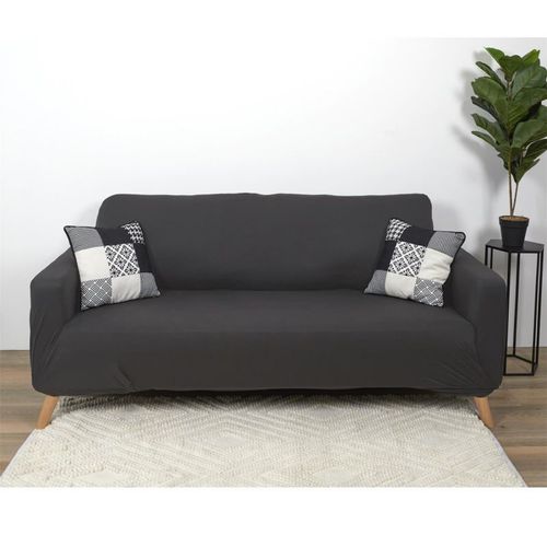 Paris Prix - Housse De Canapé 3 Places "Extensible" 80x230cm Gris