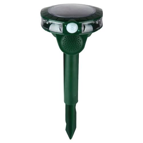 FISHTEC® Répulsif Ultrasons Solaire + Flash 270° - Détecteur de Mouvement