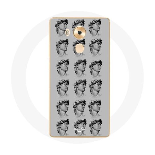 Coque Pour Huawei Mate 8 Statue Fond Gris
