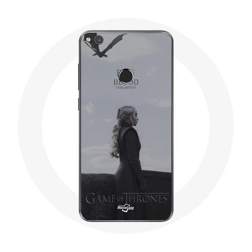 Coque Pour Huawei P8 Lite 2017 Game Of Thrones Saison 8 Daenerys Targaryen Feu Et Sang Le Trône De Fer Logo Gris