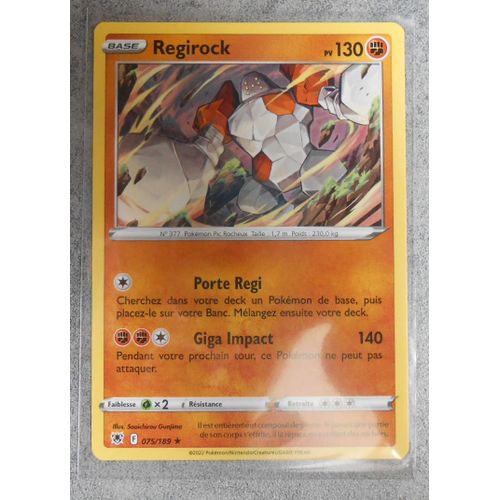 Carte Pokemon Regirock 075/189 - Eb10 - Astres Radieux - Vf