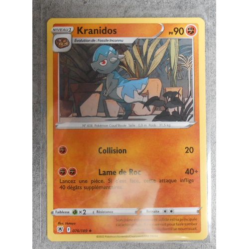 Carte Pokemon Kranidos 076/189 - Eb10 - Astres Radieux - Vf