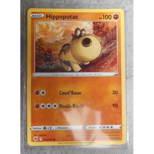 Carte Pokemon Hippopotas 079/189 - Eb10 - Astres Radieux - Vf