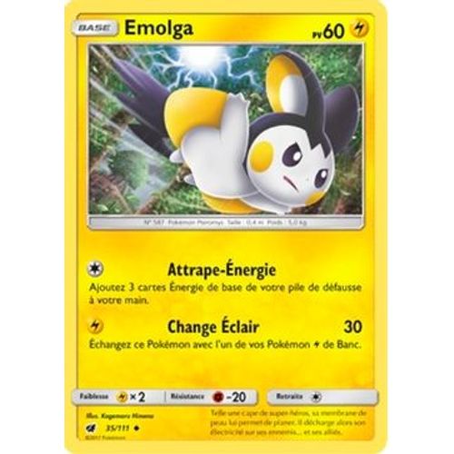 Carte Pokémon Emolga Pv60 35/111