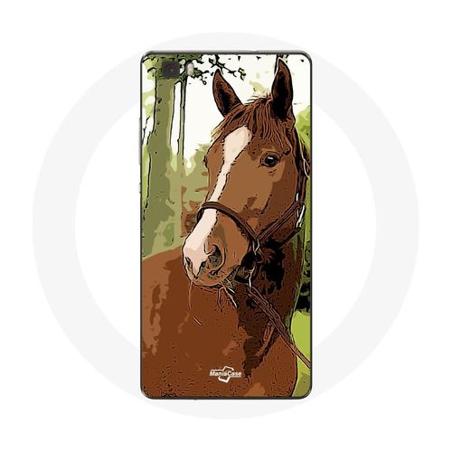 Coque Pour Huawei P8 Lite Quarter Horse Marron Race De Cheval