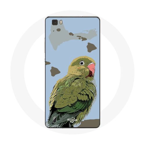 Coque Pour Huawei P8 Lite Perruches Oiseaux Vert