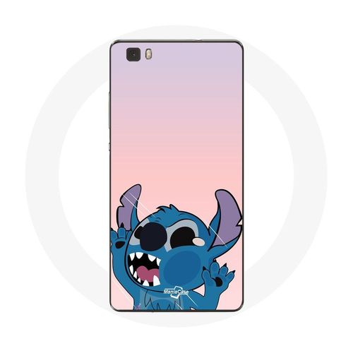 Coque Pour Huawei P8 Stitch Le Nez En L'air Fond Rose