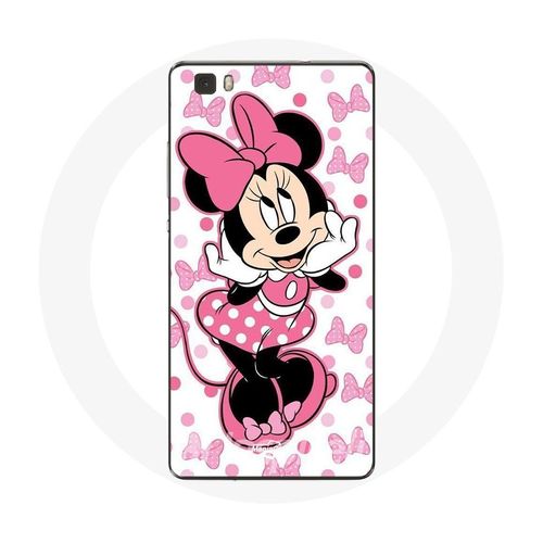 Coque Pour Huawei P8 Minnie Mouse Dessin Animé Mignon Rose