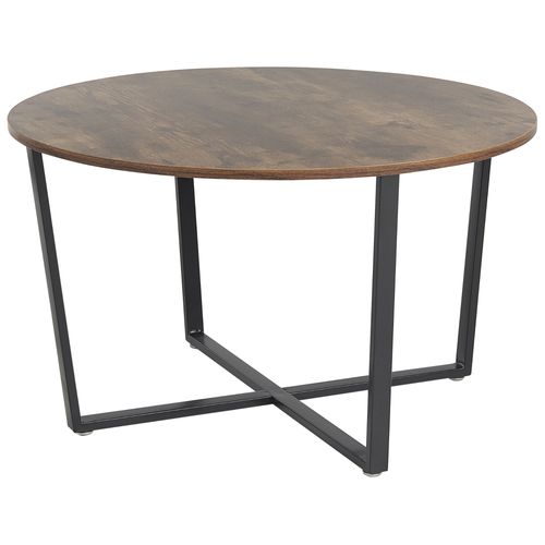 Table Basse En Bois Foncé Et Pieds Noir Orick