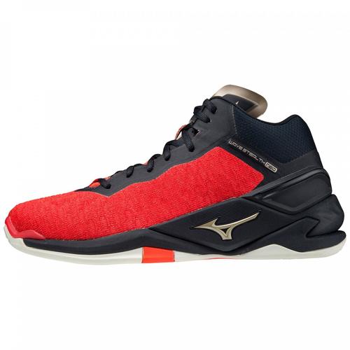 Chaussures Mizuno Wave Stealth Neo Mid Rouge Or