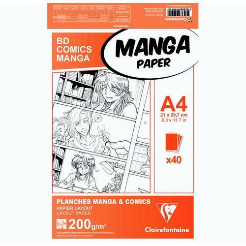 Clairefontaine Manga Etui Bd/Comic A4 40f O 200g