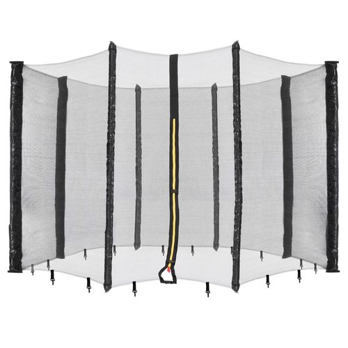Arebos Filet De Sécurité Pour Trampoline - Diamètre : 305 Cm - 8 Barres - Résistant Aux Uv - Résistant Aux Intempéries - Maille Étroite - Verrouillable