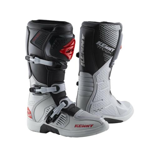 Bottes Moto Cross Kenny Track Gris Rouge